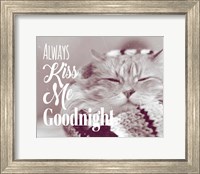 Always Kiss Me Goodnight Sleepy Cat Fine Art Print