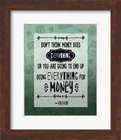 Don't Think Money Does Everything Inverted Fine Art Print