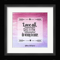 Love All, Trust a Few Magenta Ombre Fine Art Print