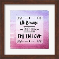 Two People Fell in Love Magenta Ombre Fine Art Print