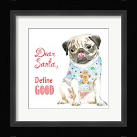 Glamour Pups Christmas IV Framed Print