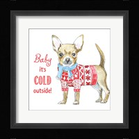 Glamour Pups Christmas I Framed Print