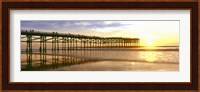 Pier at Sunset, Crystal Pier, Pacific Beach, San Diego, California Fine Art Print