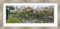 Trees in Pond at Sanjusangen-Do Temple, Kyoto, Japan Fine Art Print