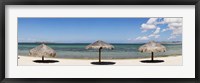 Sun Shade on the Beach of La Paz, Baja California Sur, Mexico Fine Art Print