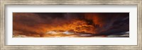 Red Sky Stormy Sunset  in Taos, New Mexico Fine Art Print