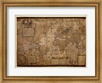 Map of the World, c.1500's (antique style) Fine Art Print