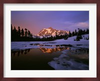 Picture Lake at Sunset, Cascade National Park, Washington Fine Art Print