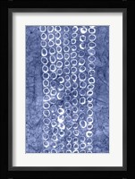 Indigo Primitive Patterns I Framed Print