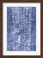 Indigo Primitive Patterns I Fine Art Print