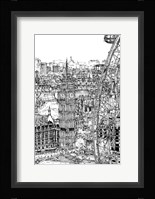 B&W City Scene IV Fine Art Print