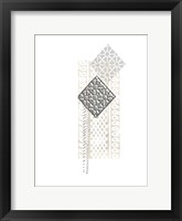 Block Print Composition I Framed Print