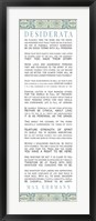Desiderata Bus Roll Blue Pattern Framed Print