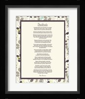 Desiderata Leaf Pattern Frame Light Fine Art Print