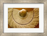 Fiji, Lautoka, Woven grass and shell fan, craft Fine Art Print