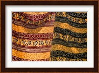 Fiji, Yasawa Islands Colorful fabrics with prints Fine Art Print