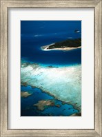 Aerial of Castaway Island, Mamanuca Islands, Fiji Fine Art Print