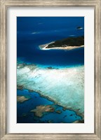 Aerial of Castaway Island, Mamanuca Islands, Fiji Fine Art Print