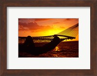 Hammock and Sunset, Denarau Island, Fiji Fine Art Print