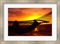 Hammock and Sunset, Denarau Island, Fiji Fine Art Print