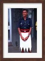 Police Officer, Sigatoka, Fiji Fine Art Print