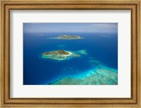 Matamanoa Island and coral reef, Mamanuca Islands, Fiji Fine Art Print