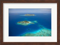 Matamanoa Island and coral reef, Mamanuca Islands, Fiji Fine Art Print