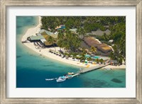Aerial View of Plantation Island Resort, Malolo Lailai Island, Fiji Fine Art Print