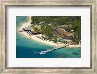 Aerial View of Plantation Island Resort, Malolo Lailai Island, Fiji Fine Art Print