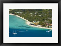 Aerial view of Plantation Island Resort, Mamanuca Islands, Fiji Fine Art Print