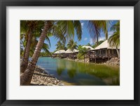 Lagoon Bures, Musket Cove Island, Malolo Lailai, Fiji Fine Art Print