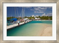 Yachts tied up at Musket Cove Island Resort, Malolo Lailai Island, Mamanuca Islands, Fiji Fine Art Print