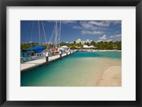 Yachts tied up at Musket Cove Island Resort, Malolo Lailai Island, Mamanuca Islands, Fiji Fine Art Print