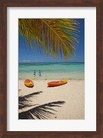 Beach, Plantation Island Resort, Malolo Lailai, Fiji Fine Art Print