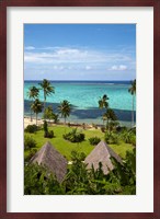 Crusoe's Retreat and coral reef, Coral Coast, Viti Levu, Fiji Fine Art Print