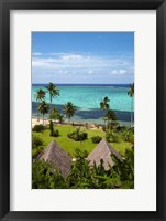 Crusoe's Retreat and coral reef, Coral Coast, Viti Levu, Fiji Fine Art Print