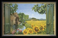 Mulino Tra I Girasoli Fine Art Print