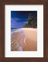 Fiji Islands, Tavarua, Surf over the sand Fine Art Print