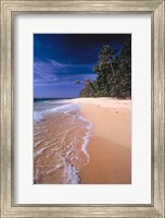 Fiji Islands, Tavarua, Surf over the sand Fine Art Print