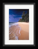 Fiji Islands, Tavarua, Surf over the sand Framed Print