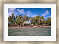 Shelter at Channel Beach, Turtle Island, Yasawa Islands, Fiji Fine Art Print