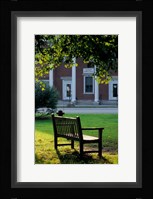 Bench in Sharon, Litchfield Hills, Connecticut Framed Print