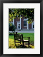 Bench in Sharon, Litchfield Hills, Connecticut Framed Print
