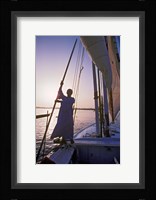 Falucca Sailing Down the Nile River, Egypt Fine Art Print