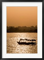Egypt, Luxor Water taxi at sunset Nile River Fine Art Print