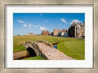 Golfing the Swilcan Bridge on the 18th Hole, St Andrews Golf Course, Scotland Fine Art Print