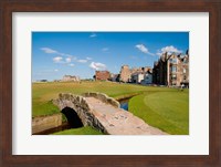 Golfing the Swilcan Bridge on the 18th Hole, St Andrews Golf Course, Scotland Fine Art Print