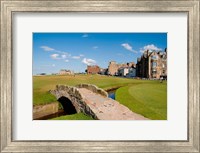 Golfing the Swilcan Bridge on the 18th Hole, St Andrews Golf Course, Scotland Fine Art Print