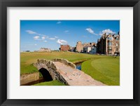 Golfing the Swilcan Bridge on the 18th Hole, St Andrews Golf Course, Scotland Fine Art Print