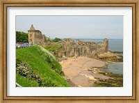 Coastline Beach and Ruins of St Andrews, Scotland Fine Art Print